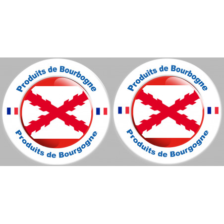 Série Produits de la Bourgogne - 2fois 10cm - Sticker/autocollant