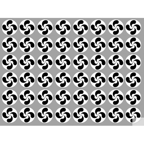 Croix Basque ou Lauburu série (48 stickers de 2cm) - Sticker/autocoll