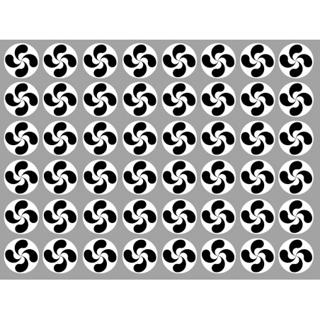 Croix Basque ou Lauburu série (48 stickers de 2cm) - Sticker/autocoll