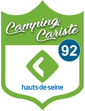 blason camping cariste Hauts de Seine 92 - 20x15cm - Sticker/autocolla