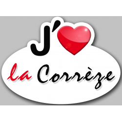 j'aime la Corrèze (15x11cm) - Sticker/autocollant