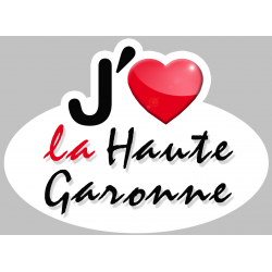 j'aime la Haute-Garonne (15x11cm) - Sticker/autocollant