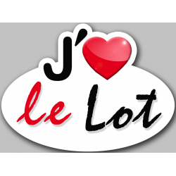 j'aime le Lot (15x11cm) - Sticker/autocollant