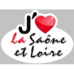 j'aime la Saône-et-Loire (15x11cm) - Sticker/autocollant