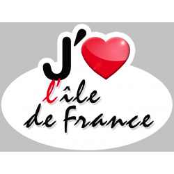 j'aime l'île de France (15x11cm) - Sticker/autocollant