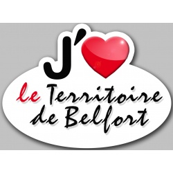 j'aime le Territoire de Belfort (15x11cm) - Sticker/autocollant