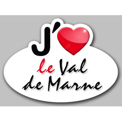 j'aime le Val-de-Marne (15x11cm) - Sticker/autocollant