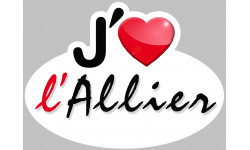 j'aime l'Allier (5x3.7cm) - Sticker/autocollant