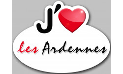 j'aime les Ardennes (5x3.7cm) - Sticker/autocollant