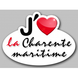 j'aime la Charente-maritime (5x3.7cm) - Sticker/autocollant