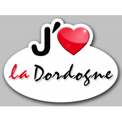 j'aime la Dordogne (5x3.7cm) - Sticker/autocollant