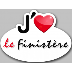 j'aime le Finistère (5x3.7cm) - Sticker/autocollant