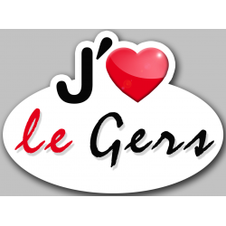 j'aime le Gers (5x3.7cm) - Sticker/autocollant