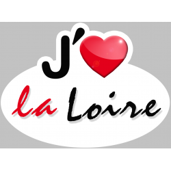 j'aime la Loire (5x3.7cm) - Sticker/autocollant
