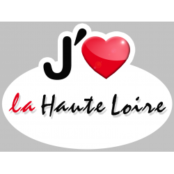 j'aime la Haute-Loire (5x3.7cm) - Sticker/autocollant