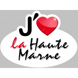 j'aime la Haute Marne (5x3.7cm) - Sticker/autocollant