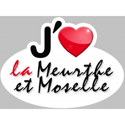 j'aime la Meurthe-et-Moselle (15x11cm) - Sticker/autocollant