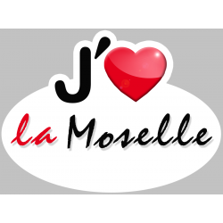j'aime la Moselle (5x3.7cm) - Sticker/autocollant