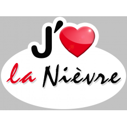 j'aime la Nièvre (5x3.7cm) - Sticker/autocollant