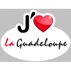 j'aime la Guadeloupe (5x3.7cm) - Sticker/autocollant