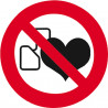 Interdit aux personnes portant un stimulateur cardiaque - 20cm - Stick