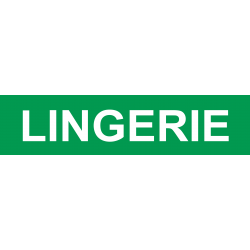 Local LINGERIE vert (15x3.5cm) - Sticker/autocollant