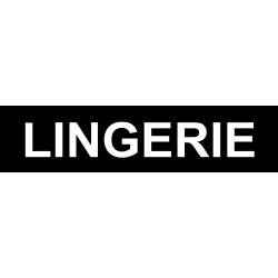 Local LINGERIE noir (29x7cm) - Sticker/autocollant