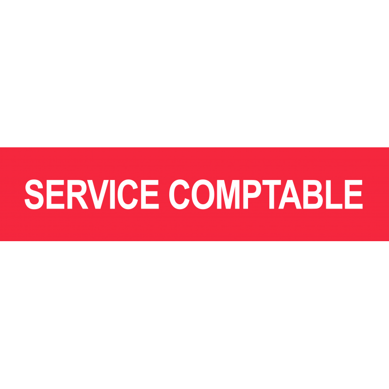Local SERVICE COMPTABLE rouge (29x7cm) - Sticker/autocollant Local SERVICE COMPTABLE rouge (29x7cm) - Sticker/autocollant