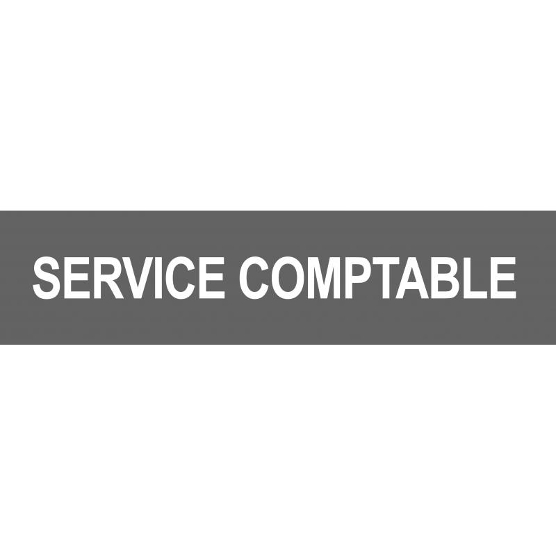 Local SERVICE COMPTABLE gris (29x7cm) - Sticker/autocollant Local SERVICE COMPTABLE gris (29x7cm) - Sticker/autocollant