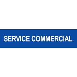 Local SERVICE COMMERCIAL bleu (29x7cm) - Sticker/autocollant