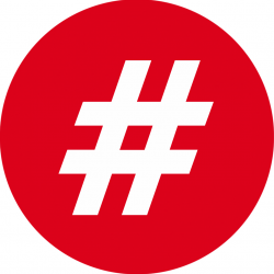 hashtag interdiction (10x10cm) - Sticker/autocollant