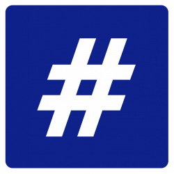 hashtag parking (10x10cm) - Sticker/autocollant