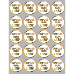 Imposé sur l'ISF (20 stickers de 5x5cm) - Sticker/autocollant