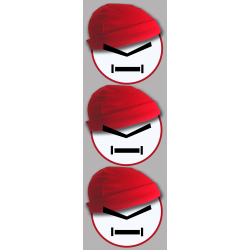Bonnet rouge (3 stickers de 10cm) - Sticker/autocollant