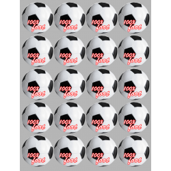 Football (20 unités de 5cm) - Sticker/autocollant