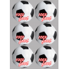 Football (6 stickers de 9 cm) - Sticker/autocollant