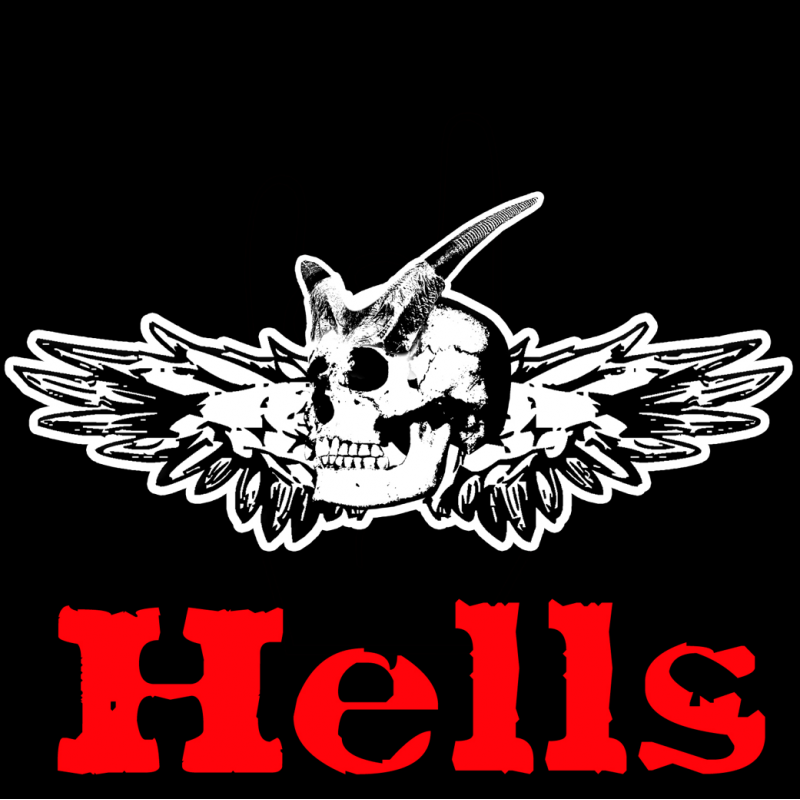 Hells rouge (10x10cm) - Sticker/autocollant Hells rouge (10x10cm) - Sticker/autocollant