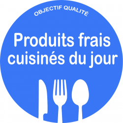 Produits frais cuisinés du jour (20x20cm) - Sticker/autocollant