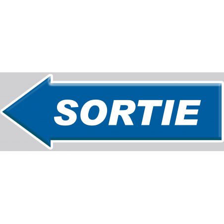 Sortie forme de flèche gauche (21x7.2cm) - Sticker / autocollant