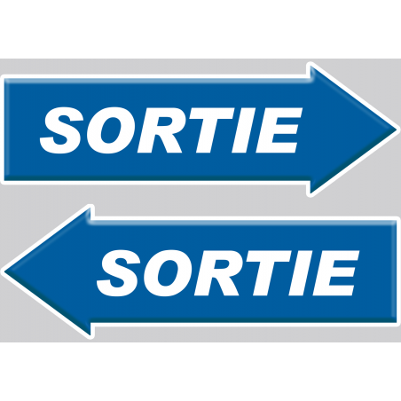 Sortie forme de flèche (2fois 21x10cm) - Sticker / autocollant