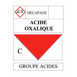 Acide oxalique (21x14,5cm) - sticker / autocollant