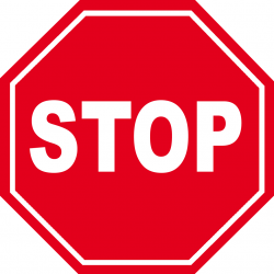 stop (5x5cm) Sticker / autocollant