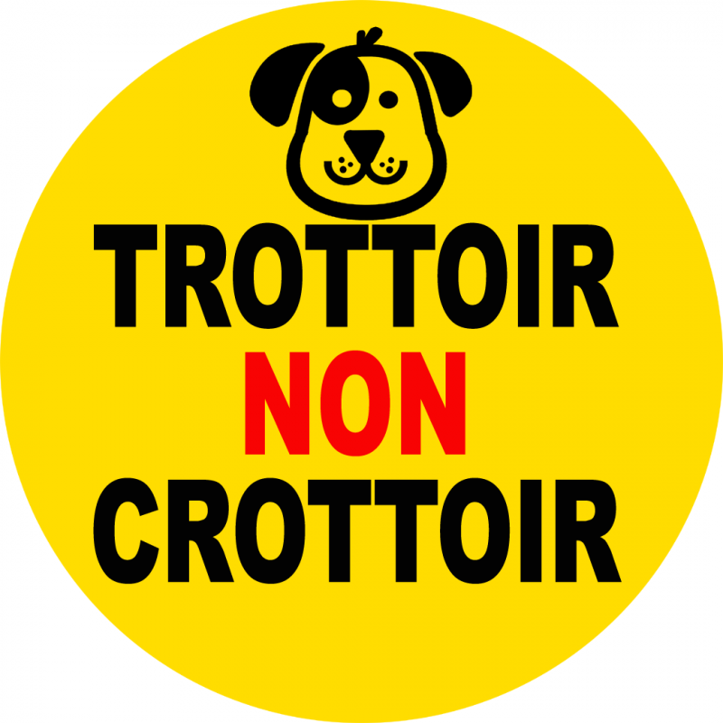 Trottoir non crottoir (10x10cm) - Sticker / autocollant Trottoir non crottoir (10x10cm) - Sticker / autocollant