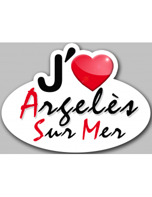 j'aime Argelès-sur-Mer (15x11cm) - Sticker/autocollant