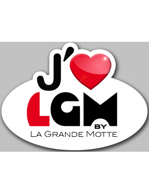 j'aime La Grande-Motte (15x11cm) - Sticker/autocollant