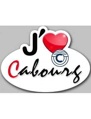 j'aime Cabourg (15x11cm) - Sticker/autocollant