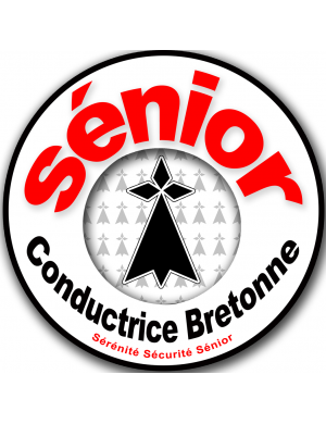Conductrice Sénior Bretonne Hermine - 15cm - Sticker/autocollant