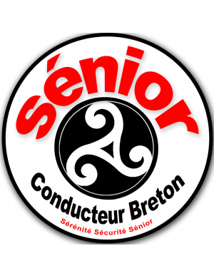 Conducteur Sénior Breton Hermine - 10cm - Sticker/autocollant