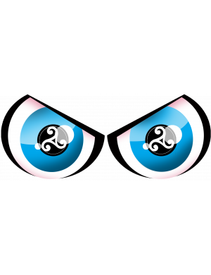 yeux breton triskel (15x6cm) - Sticker/autocollant