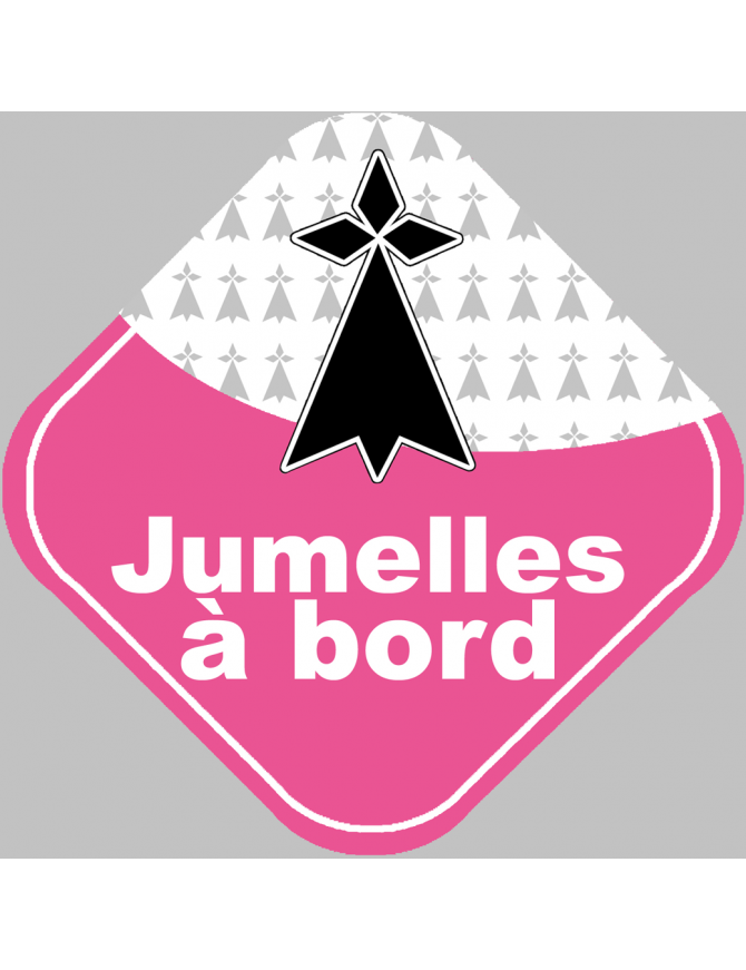 jumelles bretonnes hermine - 10cm - Sticker/autocollant